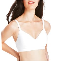 Hanes Women's Wireless Seamless Full-Coverage Convertible T-Shirt Bra with Moisture-Wicking