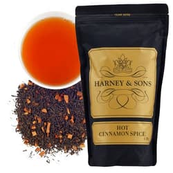 Harney & Sons Hot Cinnamon Spice Black Tea, with Orange Peel, Cinnamon, and Clove, 16 Oz (Pack of 1)