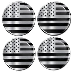 BiomarLabs 70mm Stickers American Star USA United States America Flag Silver A 10970
