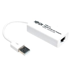 TRIPP LITE USB 2.0 Hi-Speed to Gigabit Ethernet NIC Network Adapter, White (U236-000-GBW)