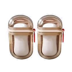 ROEQE 2PCS Travel Soap Case - Multifunctional Soap Case with Lid for Bathroomsshowers, Gyms, Efficient Drainage and Leak-Proof Seal Ensure Soap Stays Dry