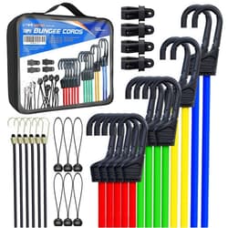 GOEASY0312 Bungee Cords Heavy Duty Outdoor - 30 PCS Bungee Cords Assorted Sizes in Carry Bag includes 10