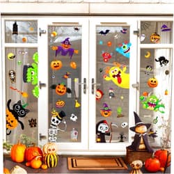 Tifeson 628PCS Halloween Decorations Window Clings - Cute Halloween Window Stickers Pumpkin Skeleton Ghost Decals for Home Office Kids Classroom Decor Party Supplies Gifts