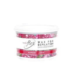 Italwax Flex Raspberry - 397g / 14oz - Soft wax for hair removal - Raspberry aroma - Liposoluble syntetic formulation - Ideal for waxing all body area ​
