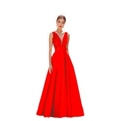 GlitzGleam A-Line Elegant Wedding Guest Dress Floor Length V-Neck Sleeveless Sequin Fashion Evening Dress 2024