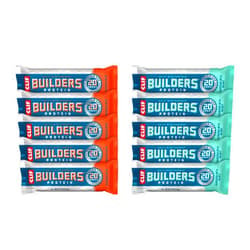 Clif Builders Bar CLIF Builders - Chocolate Mint and Chocolate Flavor - Variety Pack - Plant Based Protein Bars - Gluten Free - Non-GMO - Low Glycemic - 20g Protein - 2.4 oz. (10 Count)