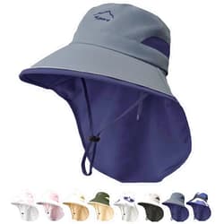 ZOORON Kids Sun Hat UPF50+ Sun Protection Boys Bucket Hat Summer Girls Beach Hats with Neck Flap Adjustable Fishing Safari Hat