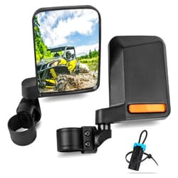 UNIGT UTV Side Mirrors, Compatible with Polaris RZR Can Am Maverick Honda Pioneer Kawasaki Mule, Fits 1.75-2.0 inch Roll Cage SXS Side View Mirror Set