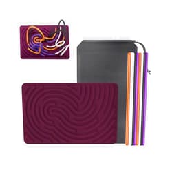 Forauzon Sensory Activity Board-Sensory Activity Board for Kid,Sedation Toys,Kids 3+ & Adults Activities for Travel,Suitable for People with Autism, Anxiety and Depression(Purple)