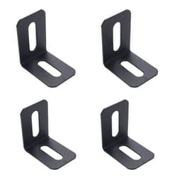 Dahszhi 4Pcs Adjustable 90 Degree L Shape Bracket Corner Connector Right Angle Brackets L Slotted Support Shelf Bracket, 1.97