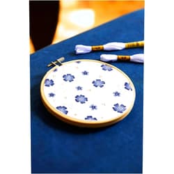 DMC Blue Ditsy Florals - Medium Embroidery Kit