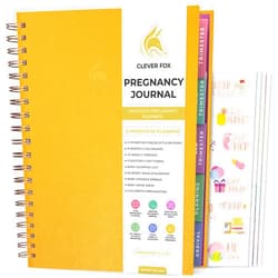 Clever Fox Pregnancy Journal & Memory Book - Pregnancy Planner & Notebook for Expecting Moms – Baby Keepsake, First Time Moms Gift (Amber Yellow)