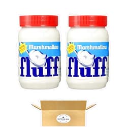 SUPREME BOX Fluffernutter Marshmallow Fluff, Gluten Free, Spread, Sandwich Spread, Vanilla flavor, 7.5 oz - Pack of 2 (15 oz in total)