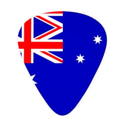 WBQLSL Australian flag Guitar pick set (12 pieces) thin, medium and thick guitar picks, suitable for guitar, bass, electric guitar and ukulele