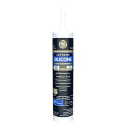 GE Supreme Silicone Caulk for Window & Door - 100% Waterproof Silicone Sealant, 7X Stronger Adhesion, Shrink & Crack Proof - 10 oz Cartridge, Clear, Pack of 1