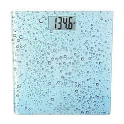 Taylor Digital Scales for Body Weight, Highly Accurate 400 LB Capacity, Auto On and Off Scale, 11.8 x 11.8 Inches, Water Drop Blue
