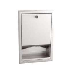 BOBRICK 359 ClassicSeries Stainless Steel Recessed Paper Towel Dispenser, Satin Finish, 17-3/16