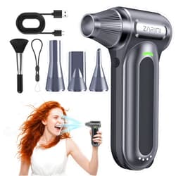 ZARIMI Electric Compressed Air Duster, 170000RPM High-Speed Cordless Air Blower with Rechargeable Battery for Keyboard, PC & Electronics Car Cleaning, Reusable Canned Air Alternative