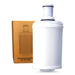 WAUGODD 100186 Water Filter Replacement Cartridge + Pre-Filter Compatible with Amway espring Water Filter System, 4X Filtration Efficiency, 3-in-1 Improve Tap Water Taste
