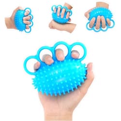 Fanwer Hand Exercise Ball Finger Therapy Ball - Grip Strengthening, Improve Flexibility, Squeeze Stress Relief Balls, Resistance Strength Trainer for Hand