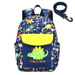 willikiva Cute Zoo Little 2d Backpack Kid Backpacks for Girls and Boys Toddler Backpack Waterproof Preschool Safety Harness Leash(Green Dinosaur)