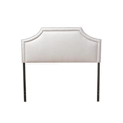 Baxton Studio Avignon Queen Fabric Headboard, 60.84-inch W x 2.34-inch D x 25.74-inch H, Greyish Beige (124-6867-HiT)