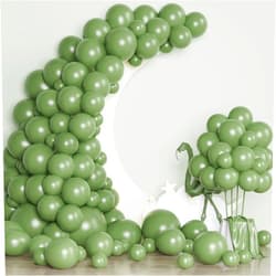 GAGAKU 100pcs Sage Green Balloons Different Sizes 5/10/12/18 Inch for Garland Arch, Olive Green Party Balloons for Baby Shower Wedding Birthday Anniversary Eucalyptus Themed Party Decoration