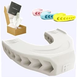 Facefit Jaw Exerciser by Facefit - Men & Women - Tone and strengthen your jawline, cheeks, chin and lips - Food-grade Silicone (Cool Grey)