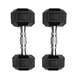 Ritfit 5-650 LBS PVC Encased Hex Dumbbell Sets with Optional Rack for Home Gym, Hand weight with Chrome Handle for Strength Training,Workouts