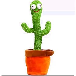 YINGD Dancing Talking Cactus Baby Toys for Boys and Girls, Talking Sunny Cactus Toy Electronic Plush Toy Singing, Record & Repeating What You Say with 120 English Songs and LED Lighting
