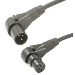 MCSPROAUDIO Male to Female XLR Cable with black connectors 10 Ft Foot Feet, Right-M to Right-F