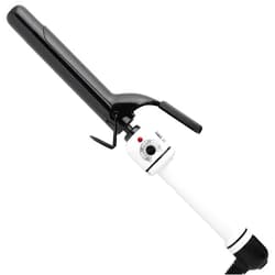 HOT TOOLS Pro Artist Nano Ceramic Curling Iron/Wand | For Smooth, Shiny Hair (1” in) Black/White