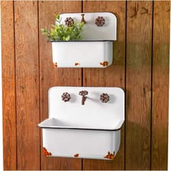 CTW Home Collection Set of Two Sink Wall Planters