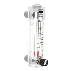 Garosa 0.1-0.5GPM Water Liquid Meter Tool Flowmeter Water Liquid Inline Flowmeter Rotameter Adjustable Knob Panel Type, Female Thread 1/4 Inch Inch BSPT
