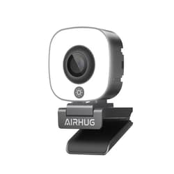 AIRHUG 4K Webcam, Webcam with Microphone, Adjustable Light Computer Camera with Privacy Cover, USB Plug and Play for Laptop Video Calling