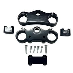 Generic Triple Tree Clamp Assembly Motorcycle Dirt Bike 45/45 for 22mm Handlebar for MX500, MX650, SX500, RSF650, Razor, TC125 TC50 TC65 TC85 Pit Dirt Bike Chinese Bike (Black)