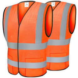 TICONN 2PK/4PK Reflective Safety Vest, High Visibility Vest with Reflective Strips for Men Women, Meets ANSI II
