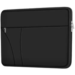 JOCYRN Laptop Sleeve Case 15.6 inch, Shockproof Protective Carrying Briefcase Computer Bag with Zippered Pocket, Slim Traveling Laptop Cover Compatible for HP, Dell, Asus, Lenovo, Notebook, Black