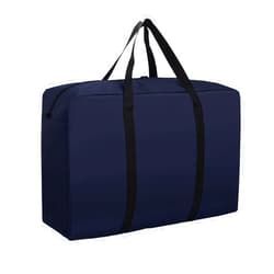 YXH Heavy Duty Extra Large Moving Bags,150L Waterproof Travel Duffle Bag with Zippers & Reinforced Handles- Space Saving Storage Totes,for Bed Organize Clothing,Blanket(Navy Blue)