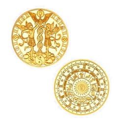 YIQILAFADA 12 Constellation Challenge Coin,Aries/Taurus/Gemini/Cancer/Leo/Virgo/Libra/Scorpio/Sagittarius/Capricorn/Aquarius/Pisces Gold Plated Coin Collection