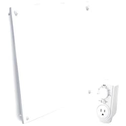 EconoHome Wall Mount Space Heater Panel - with Thermostat - 400 Watt Convection Heater - Ideal for 120 Sq Ft Room - 120V Electric Heater - Updated Model