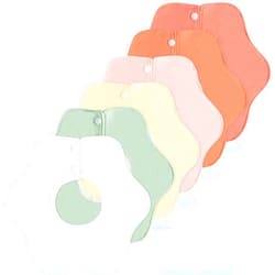 Zainpe 6Pcs 360° Rotate Baby Bibs Waterproof Snap Baby Bib Snap Cotton Absorbent Feeding Burp Cloth for Infant 0-12 Months