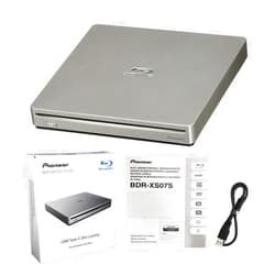 Produplicator Pioneer BDR-XS07S Portable 6X Blu-ray Burner External Drive with USB Cable - Burns CD DVD BD DL BDXL Discs
