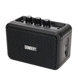 Sondery Mini Guitar Amp for Electric Guitars 5W Two Speakers Rechargeable Portable Pratice Small Amplifier with Overdrive/Clean Effects and Bluetooth