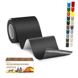 Cahomo 3x79 Inch Nylon Repair Patch Nylon Repair Tape Self Adhesive Nylon Fabric Tape Outdoor Camping Gear Nylon Repair kit for Tent, Umbrella, Down Jackets, Sleeping Bag, Knapsack （Black）
