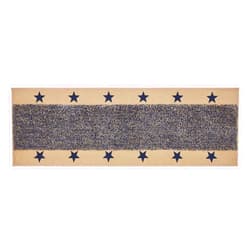 VHC Brands Bathroom Bath Mat, Cotton Floor Rug for Shower, My Country Collection, Rectangle 17x48, Star, Khaki