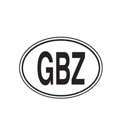 Unknown GBZ Gibraltar Country Code Oval Sticker Decal Self Adhesive Gibraltar Euro Truck Car Decal Vinyl Bumper Sticker Sticks to Any Surface 5