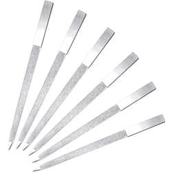Mudder 6 Pieces Diamond Nail File Stainless Steel Double Side Nail File Metal Buffer Women Men Fingernails Toenails Manicure for Salon and Home, Silver(7 Inch)