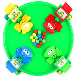 Bambiya Hungry Frogs Board Game – Intense Game of Quick Reflexes – Pre-School Game for Ages 3 and Up; for 2 to 4 Players
