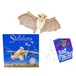 Gifts by We 3 Books Stellaluna Gift Set Special Edition Hardcover by Janell Cannon, Stellaluna Stuffed Animal, Activity Booklet, Downloadable Crafts with Activity Kit and Create a Bat Artwork Gift Set